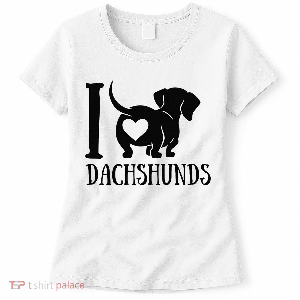 Dachshund Dad Mom Owner Lover Dog Paws Weiner I Love Dachs Womens T-Shirt