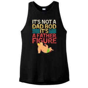 Distressed Dad Meaningful Gift Its Not A Dad Bod Its A Father Figure Gift Ladies PosiCharge Tri-Blend Wicking Tank