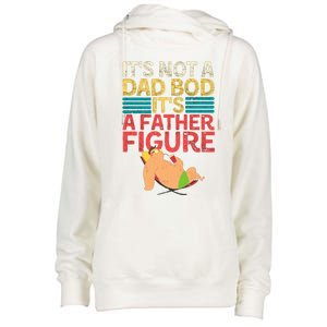 Distressed Dad Meaningful Gift Its Not A Dad Bod Its A Father Figure Gift Womens Funnel Neck Pullover Hood