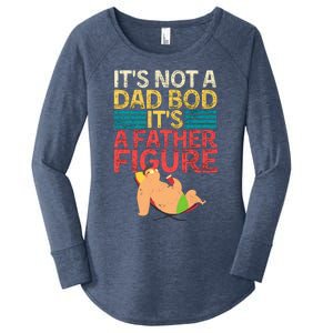 Distressed Dad Meaningful Gift Its Not A Dad Bod Its A Father Figure Gift Women's Perfect Tri Tunic Long Sleeve Shirt