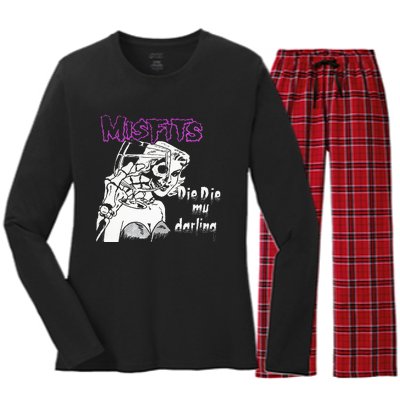 Die Die My Darling Women's Long Sleeve Flannel Pajama Set 