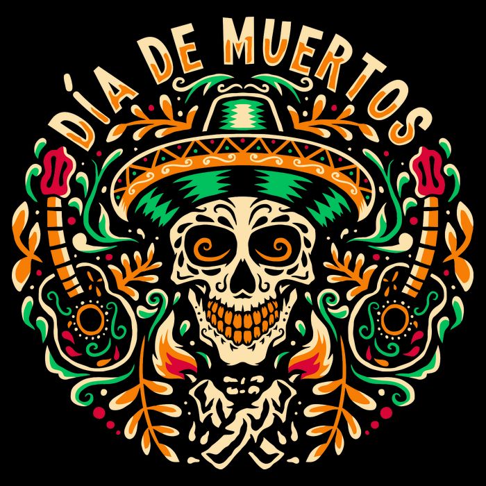 Dia De Muertos 7-Panel Snapback Hat