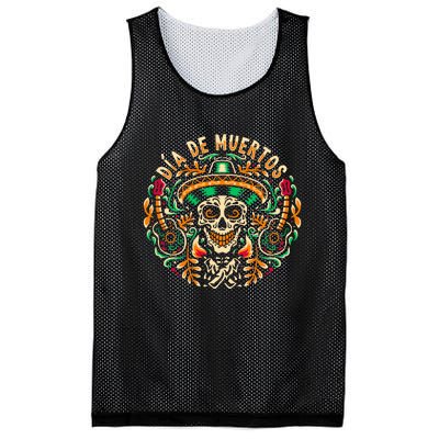 Dia De Muertos Mesh Reversible Basketball Jersey Tank