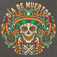 Dia De Muertos Cotton Canvas Backpack