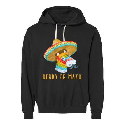 Derby de Mayo Kentucky Horse Race Mexico Pinata Mexican Garment-Dyed Fleece Hoodie