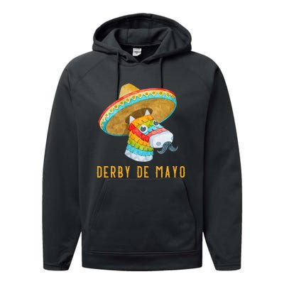 Derby de Mayo Kentucky Horse Race Mexico Pinata Mexican Performance Fleece Hoodie