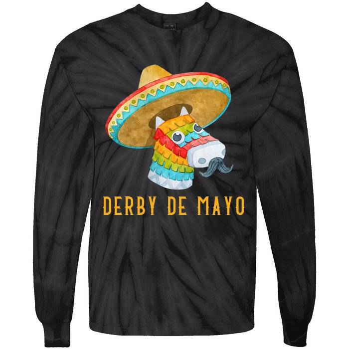 Derby de Mayo Kentucky Horse Race Mexico Pinata Mexican Tie-Dye Long Sleeve Shirt