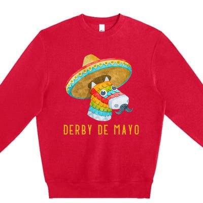 Derby de Mayo Kentucky Horse Race Mexico Pinata Mexican Premium Crewneck Sweatshirt