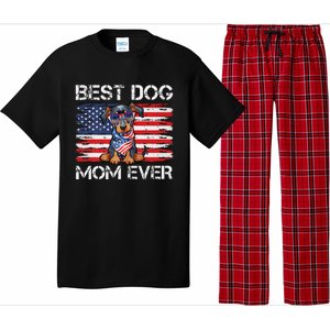 Doberman Dad Mom Dog Lover American Flag 4th Of July Pajama Set