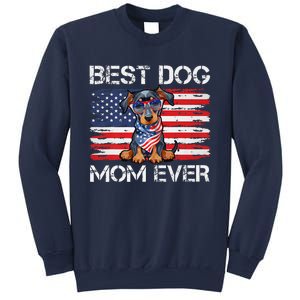 Doberman Dad Mom Dog Lover American Flag 4th Of July Sweatshirt