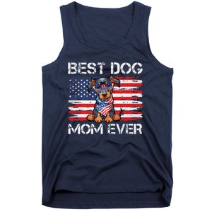 Doberman Dad Mom Dog Lover American Flag 4th Of July Tank Top