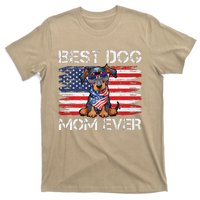 Doberman Dad Mom Dog Lover American Flag 4th Of July T-Shirt