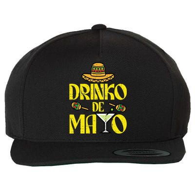 Drinko De Mayo Funny Cinco De Mayo Mexican Fiesta Party Wool Snapback Cap