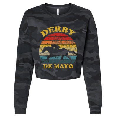 Derby De Mayo Party 2024 Lets Fiesta Horse Race Cropped Pullover Crew