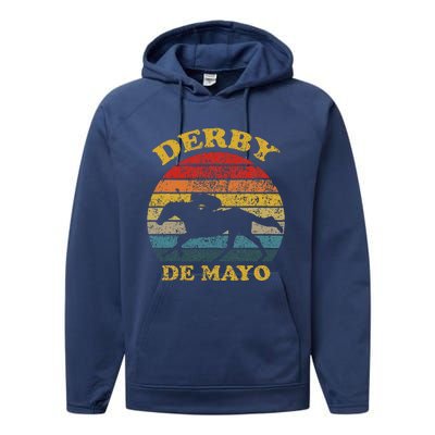 Derby De Mayo Party 2024 Lets Fiesta Horse Race Performance Fleece Hoodie