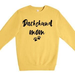 Dachshund Dog Mom Long Sleeve Premium Crewneck Sweatshirt