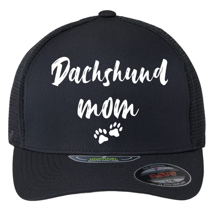 Dachshund Dog Mom Long Sleeve Flexfit Unipanel Trucker Cap