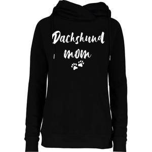 Dachshund Dog Mom Long Sleeve Womens Funnel Neck Pullover Hood