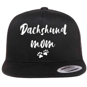 Dachshund Dog Mom Long Sleeve Flat Bill Trucker Hat