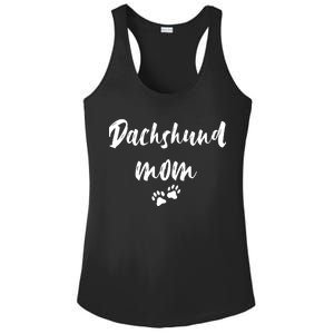 Dachshund Dog Mom Long Sleeve Ladies PosiCharge Competitor Racerback Tank