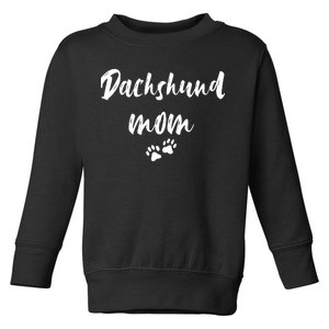 Dachshund Dog Mom Long Sleeve Toddler Sweatshirt