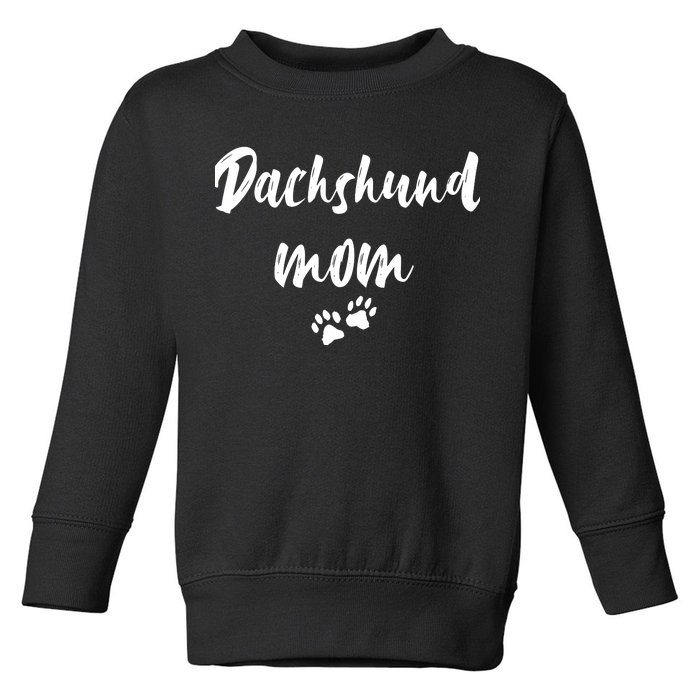 Dachshund Dog Mom Long Sleeve Toddler Sweatshirt