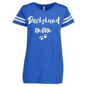 Dachshund Dog Mom Long Sleeve Enza Ladies Jersey Football T-Shirt