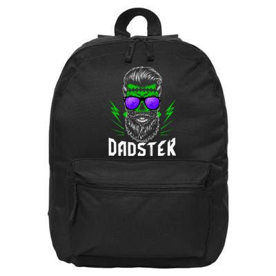 Dadster Dad Monster Halloween Costume Daddy Father 16 in Basic Backpack