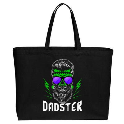 Dadster Dad Monster Halloween Costume Daddy Father Cotton Canvas Jumbo Tote