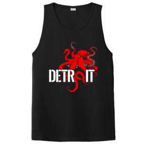 Detroit Downtown Motor City Octopus Kraken Souvenir Hockey PosiCharge Competitor Tank