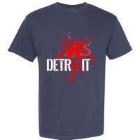 Detroit Downtown Motor City Octopus Kraken Souvenir Hockey Garment-Dyed Heavyweight T-Shirt