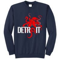 Detroit Downtown Motor City Octopus Kraken Souvenir Hockey Sweatshirt