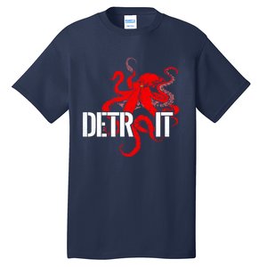 Detroit Downtown Motor City Octopus Kraken Souvenir Hockey Tall T-Shirt