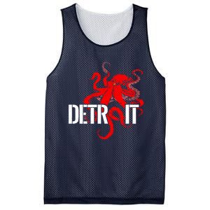 Detroit Downtown Motor City Octopus Kraken Souvenir Hockey Mesh Reversible Basketball Jersey Tank