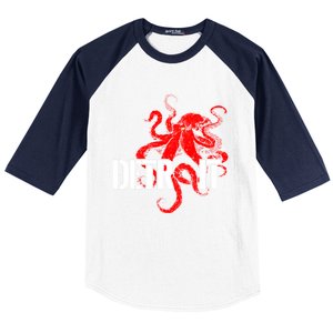 Detroit Downtown Motor City Octopus Kraken Souvenir Hockey Baseball Sleeve Shirt