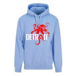 Detroit Downtown Motor City Octopus Kraken Souvenir Hockey Unisex Surf Hoodie