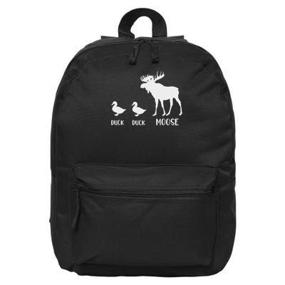 Duck Duck Moose Funny Moose Wildlife Lover Gift 16 in Basic Backpack