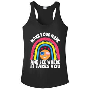 Dot Day Make Your Mark And See Where It Takes You Cute Gift Ladies PosiCharge Competitor Racerback Tank