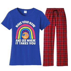 Dot Day Make Your Mark And See Where It Takes You Cute Gift Women's Flannel Pajama Set