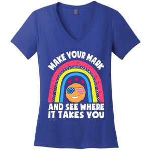 Dot Day Make Your Mark And See Where It Takes You Cute Gift Women's V-Neck T-Shirt