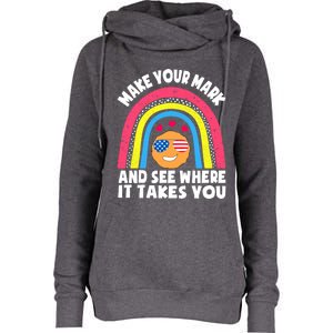 Dot Day Make Your Mark And See Where It Takes You Cute Gift Womens Funnel Neck Pullover Hood