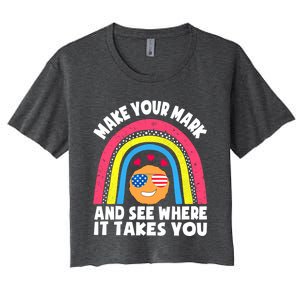 Dot Day Make Your Mark And See Where It Takes You Cute Gift Women's Crop Top Tee