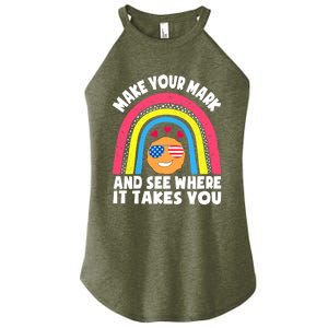 Dot Day Make Your Mark And See Where It Takes You Cute Gift Women's Perfect Tri Rocker Tank