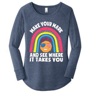 Dot Day Make Your Mark And See Where It Takes You Cute Gift Women's Perfect Tri Tunic Long Sleeve Shirt