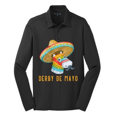 Derby De Mayo Kentucky Horse Race Mexico Pinata Mexican Meaningful Gift Silk Touch Performance Long Sleeve Polo