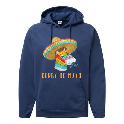 Derby De Mayo Kentucky Horse Race Mexico Pinata Mexican Meaningful Gift Performance Fleece Hoodie