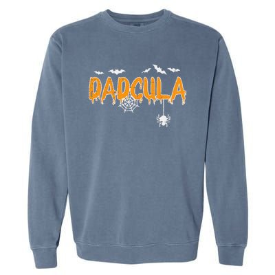 Dadcula Daddy Matching Family Halloween Costume Dad Funny Garment-Dyed Sweatshirt