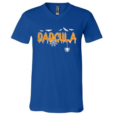 Dadcula Daddy Matching Family Halloween Costume Dad Funny V-Neck T-Shirt