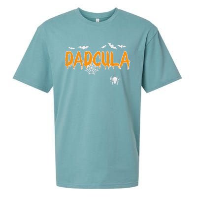 Dadcula Daddy Matching Family Halloween Costume Dad Funny Sueded Cloud Jersey T-Shirt