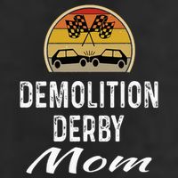 Demolition Derby Mom Driver Crashing Cars Checker Flag Adult Drive Performance Visor